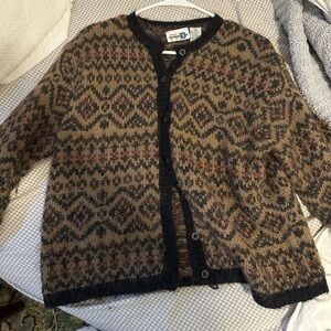 Patterned Wool Cardigan